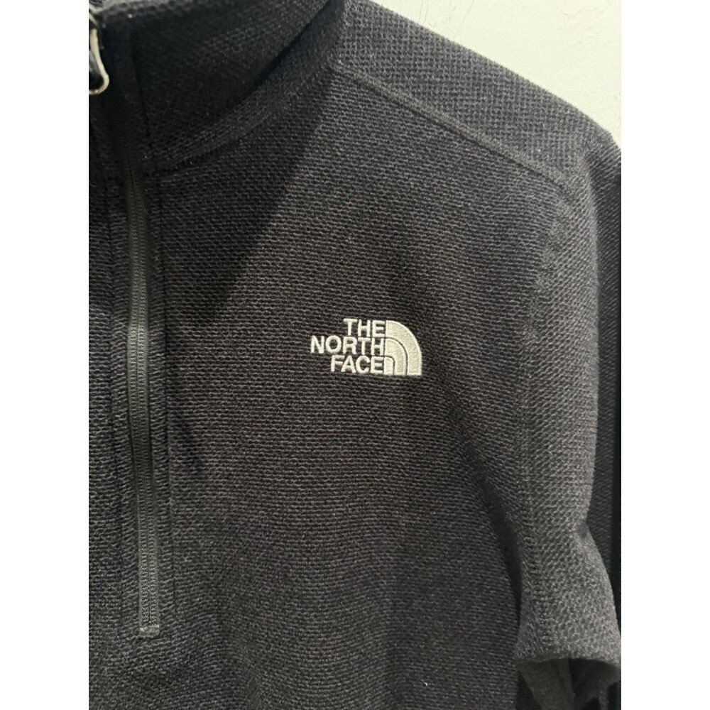 The North Face Men’s Textured Cap Rock 1/4 Zip Pullover Sweatshirt Black Small - Picture 2 of 10